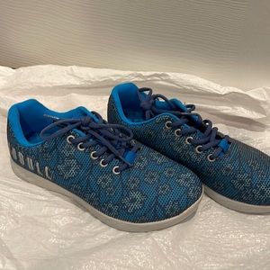 Nobull superfabric trainers. Blue with flowers. Never worn